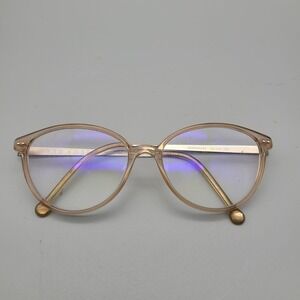 Red Rose Genoa 6733 Peach Cat Eye Eyeglasses Frames Handmade in Japan 52-16-140